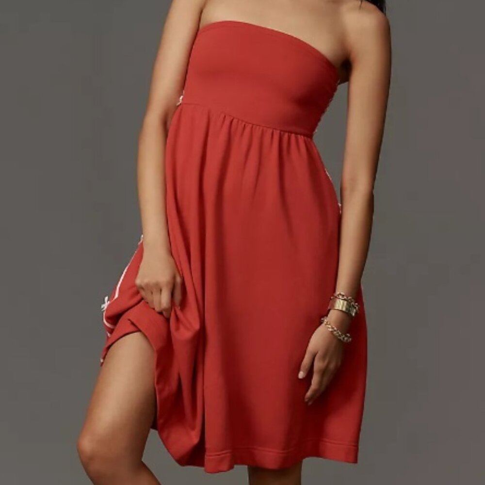BNWT Anthropologie Strapless Side Bow Midi Dress